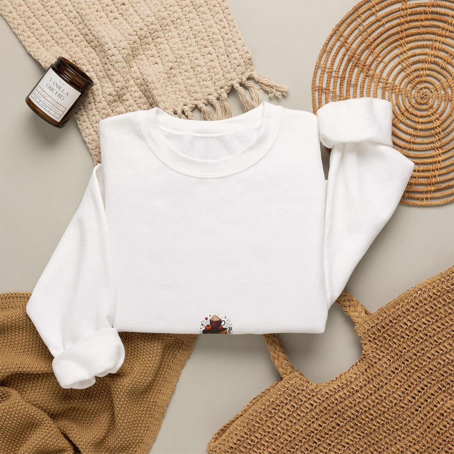 Autumn Library Latte Stack Book Lover Sweatshirt