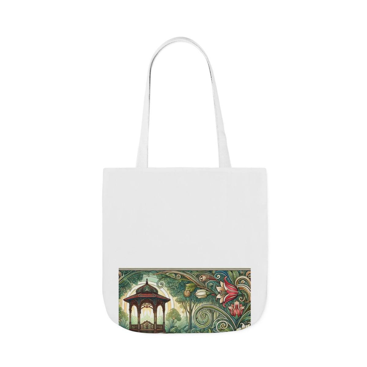 Botanical Gazebo Garden Art Nouveau Canvas Tote Bag