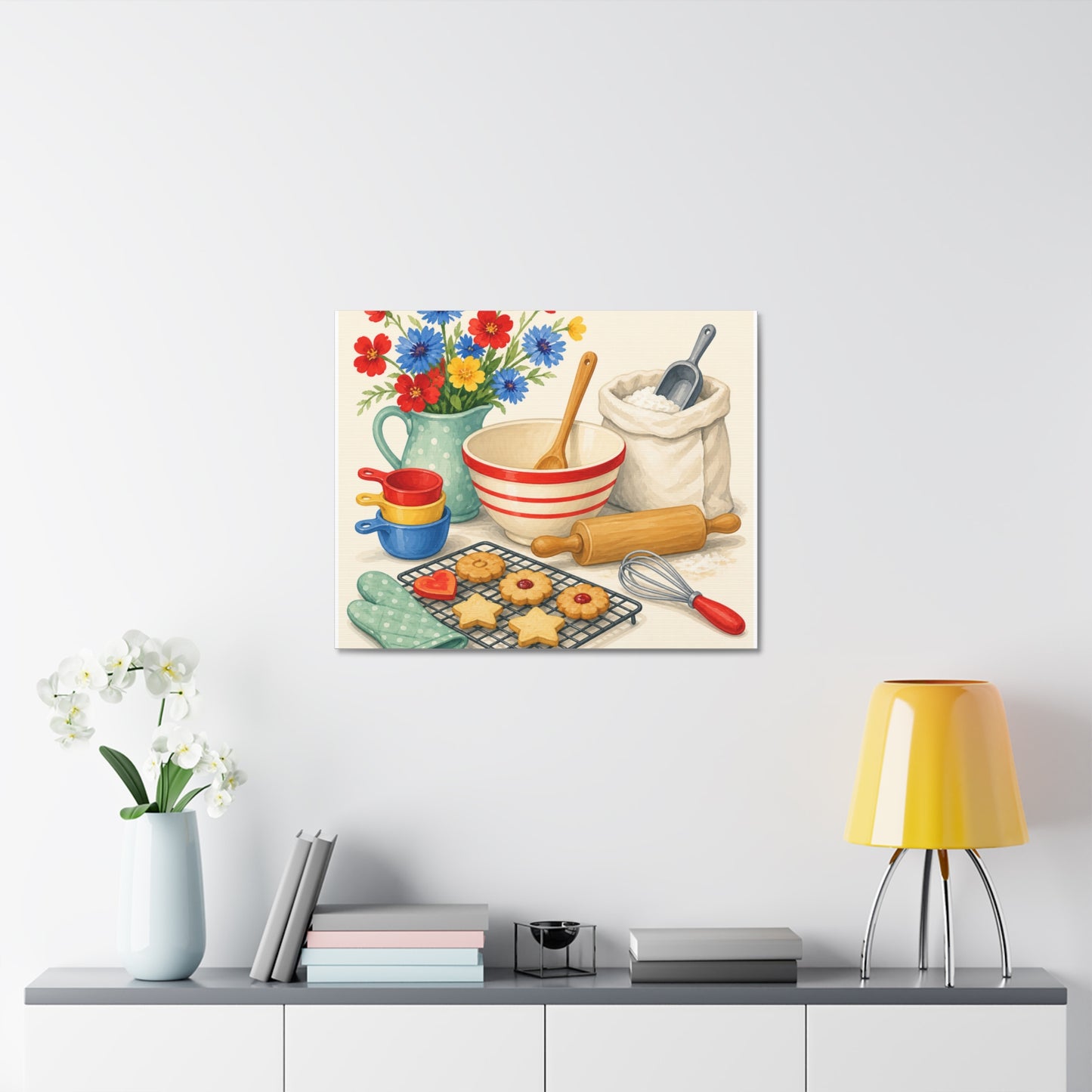 Cheerful Home Baking Hobby Canvas Art
