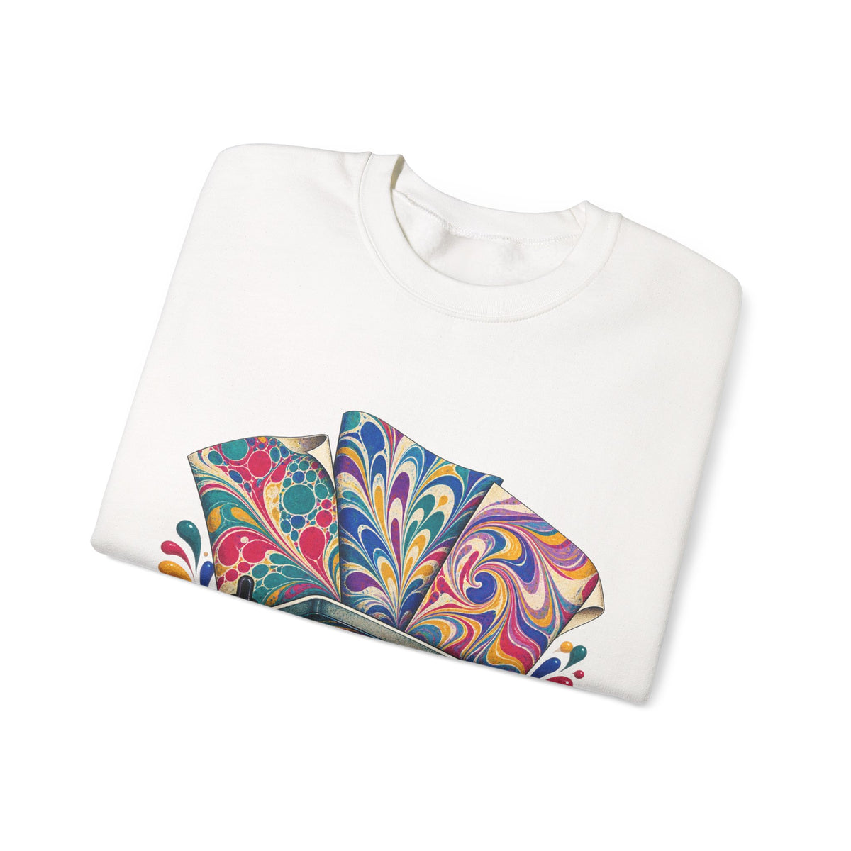 Colorful Paper Marbling Workshop Sweatshirt
