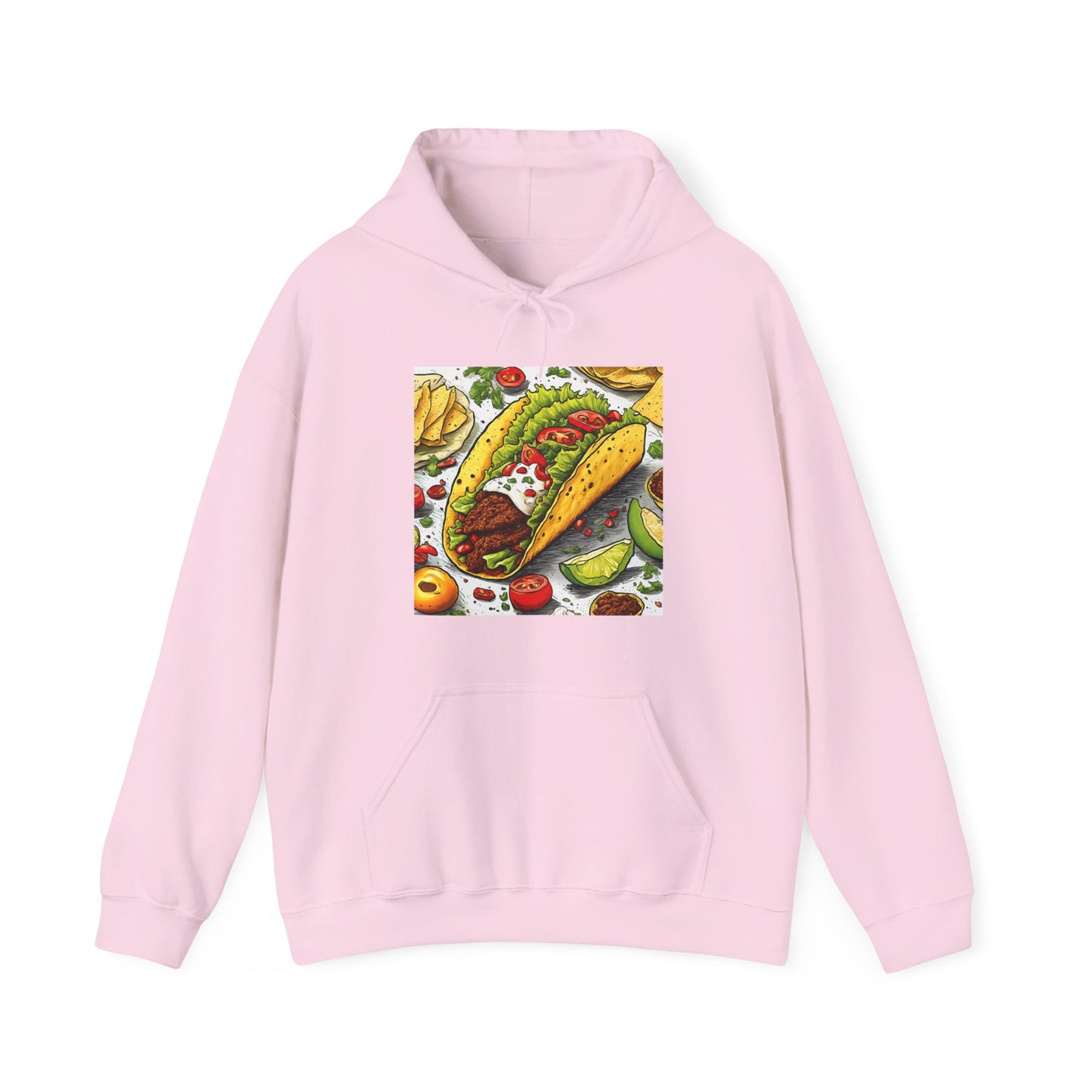 Bold Taco Illustration Foodie Gift Art Hoodie