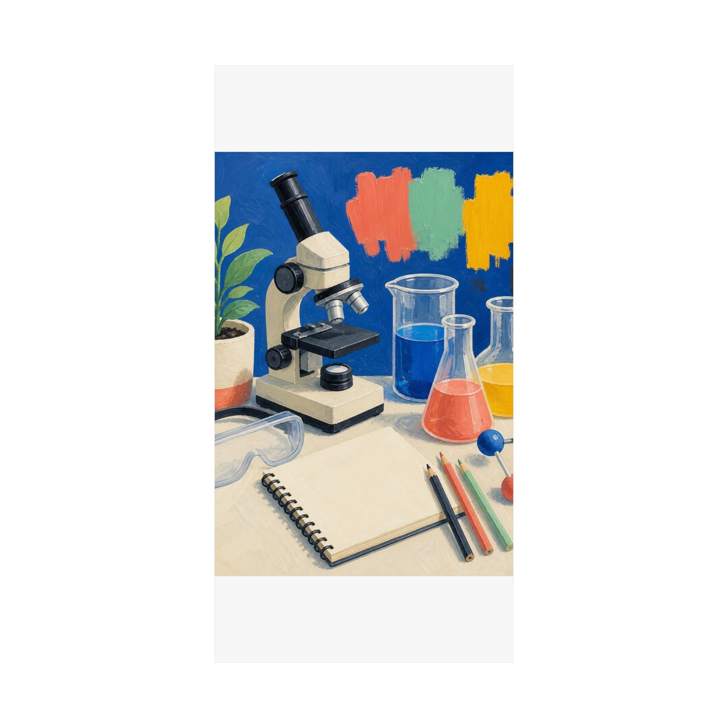 Colorful Science Lab Learning Art Poster