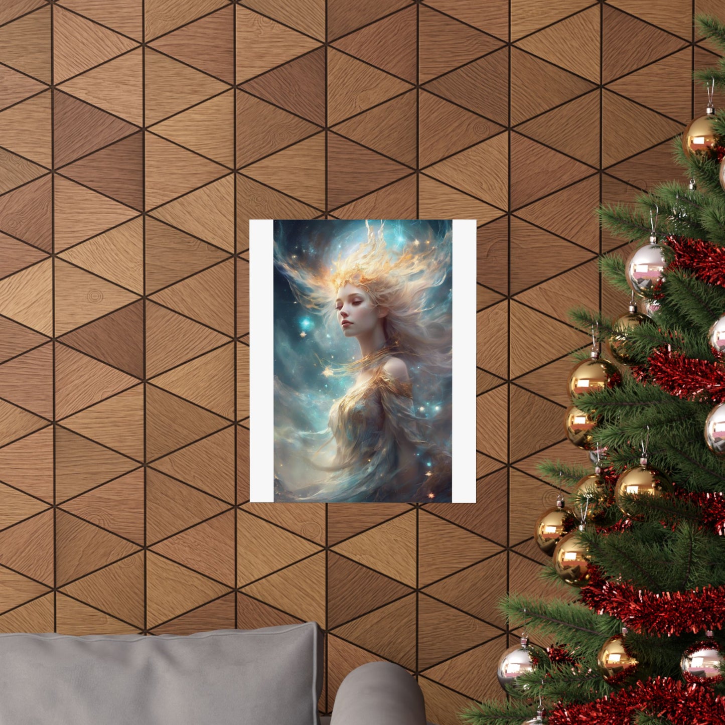 Solar Celestial Spirit Fantasy Portrait Poster