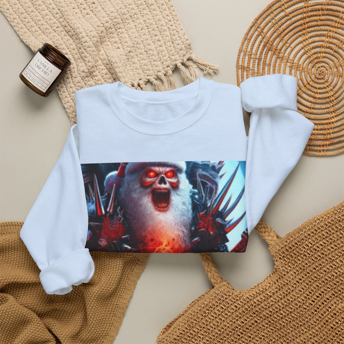 Heavy Metal Santa Holiday Concert Dark Sweatshirt