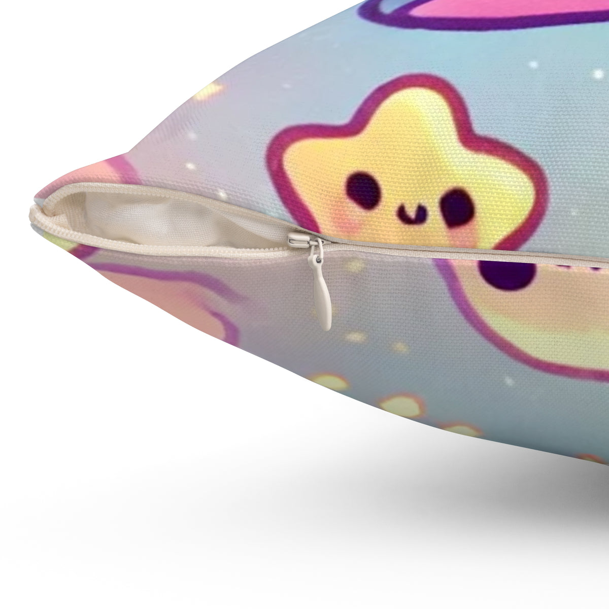 Kawaii Moon Wand Pastel Fantasy Decorative Pillow