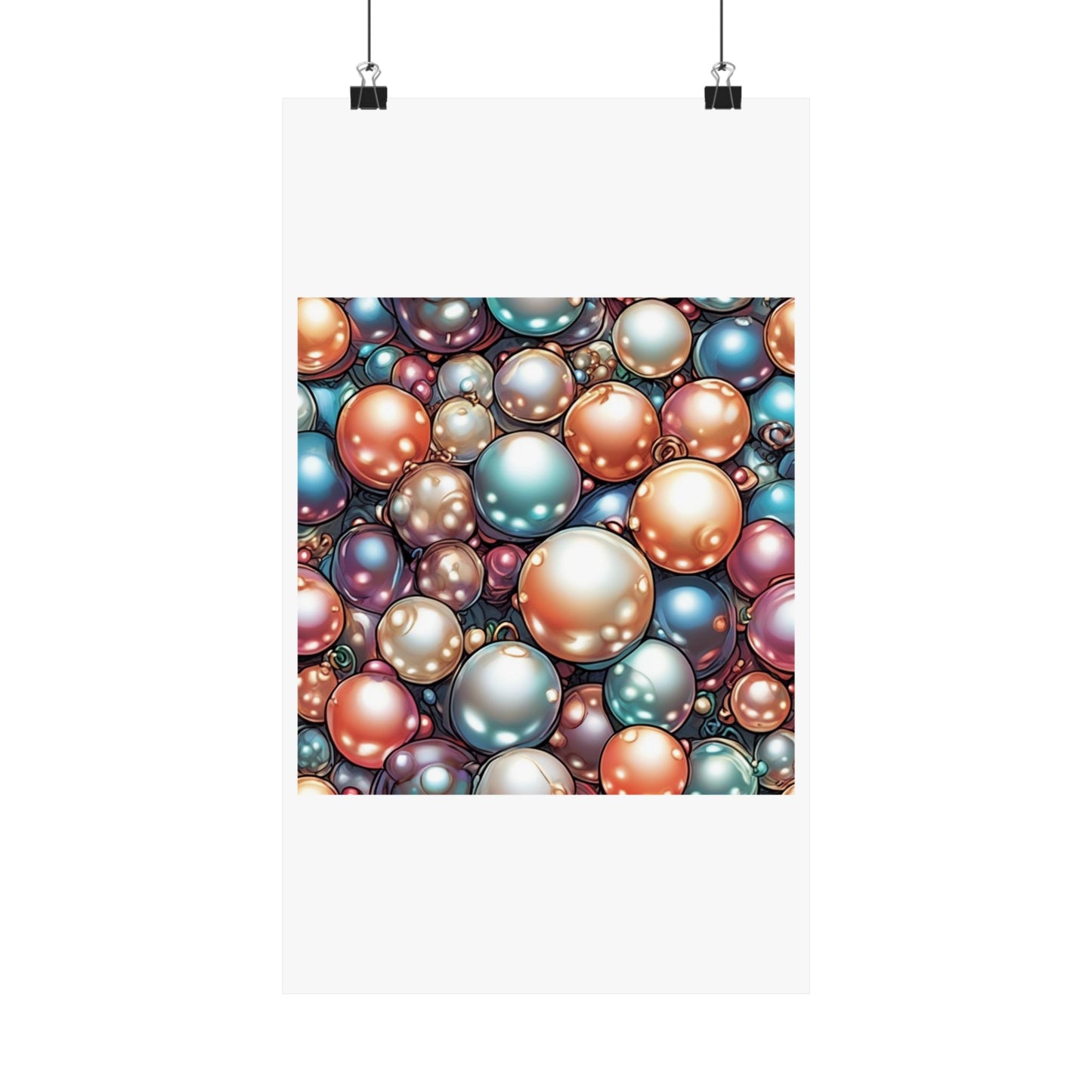 Glossy Orb Marble Abstract Gift Art Poster