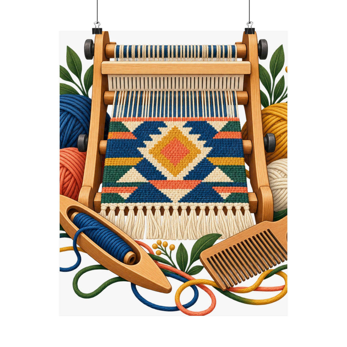 Geometric Hand Weaving Workshop Poster