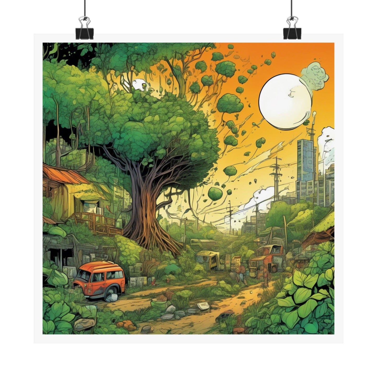 Cottage Road Landscape Nature Gift Art Poster