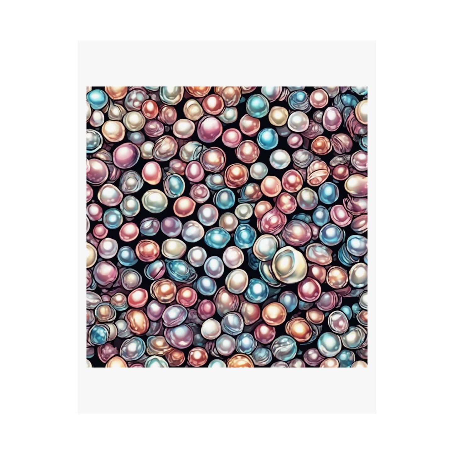 Pearl Bubble Pattern Abstract Gift Art Poster
