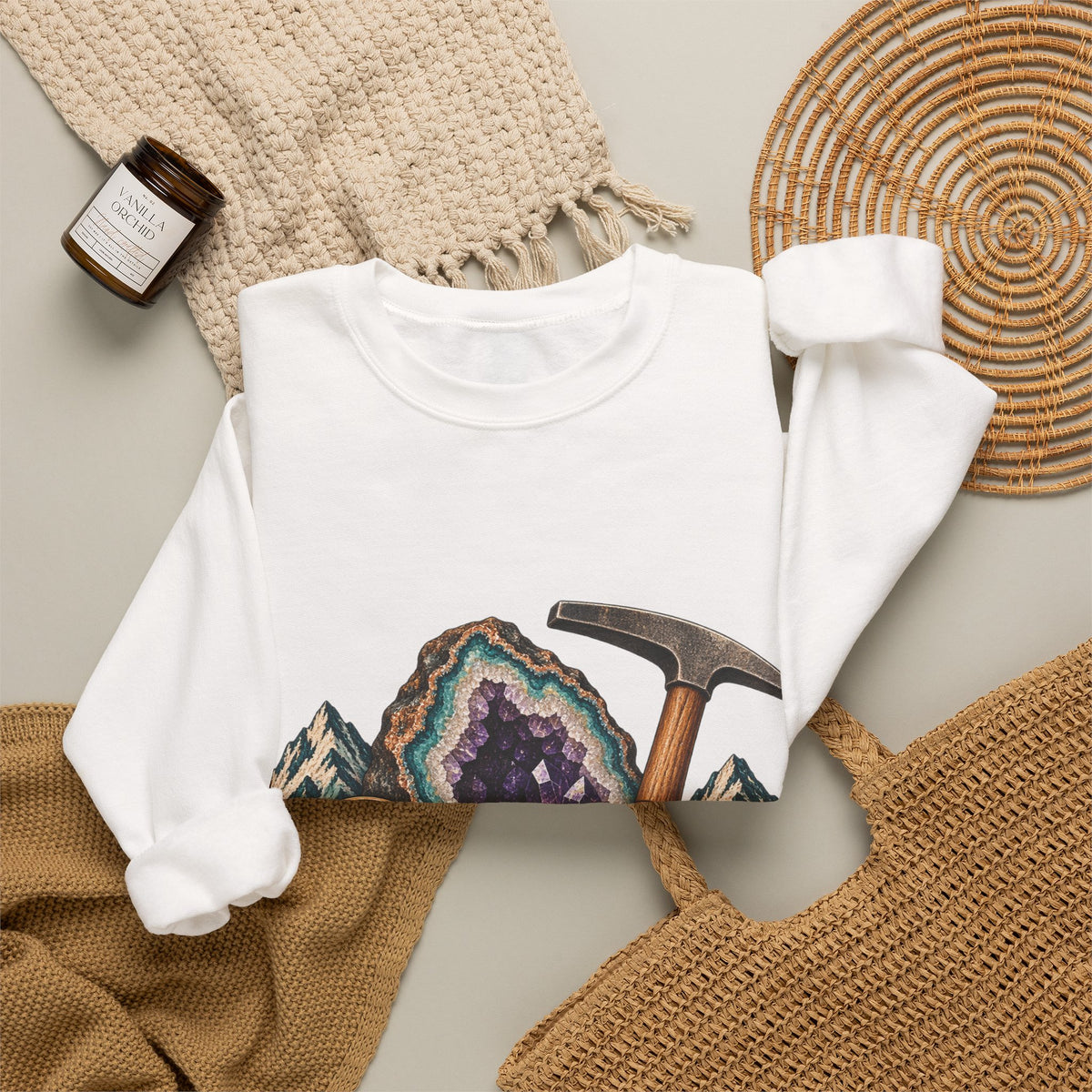 Vintage Geode and Rockhounding Field Kit Sweatshirt