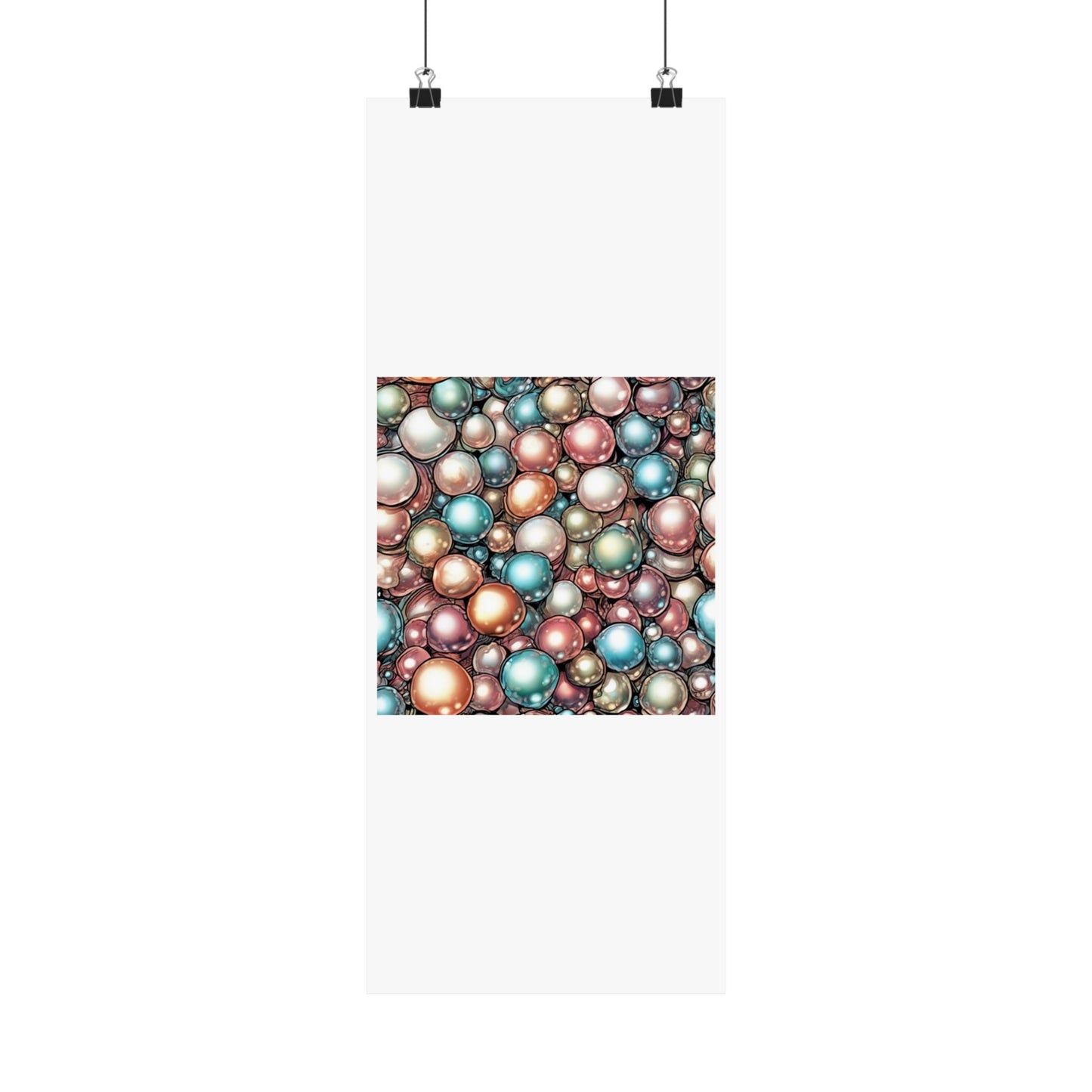 Rainbow Pearl Marble Abstract Gift Art Poster