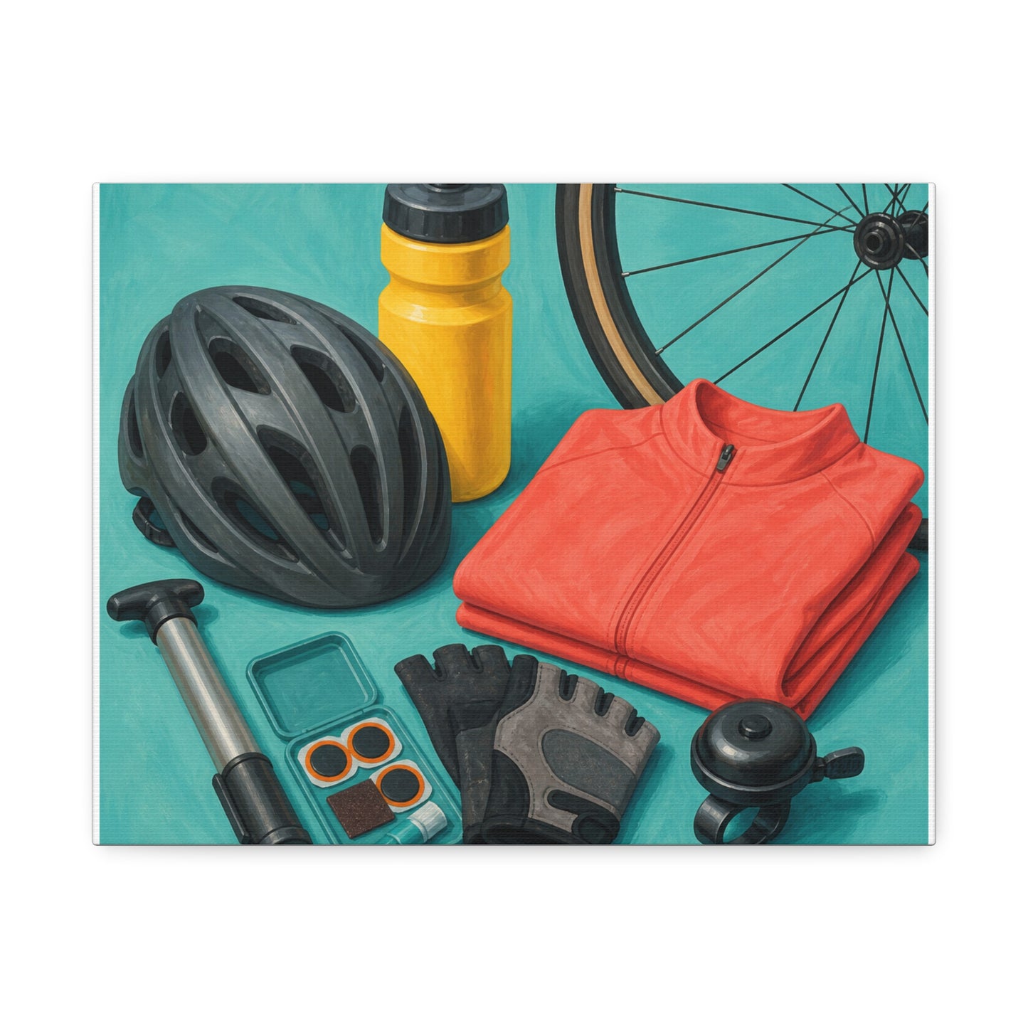 Colorful Cycling Gear Hobby Canvas Art