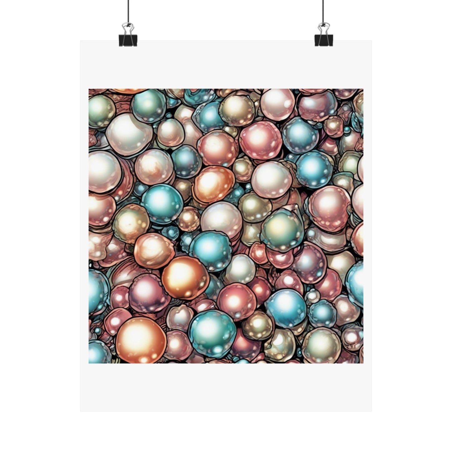 Rainbow Pearl Marble Abstract Gift Art Poster