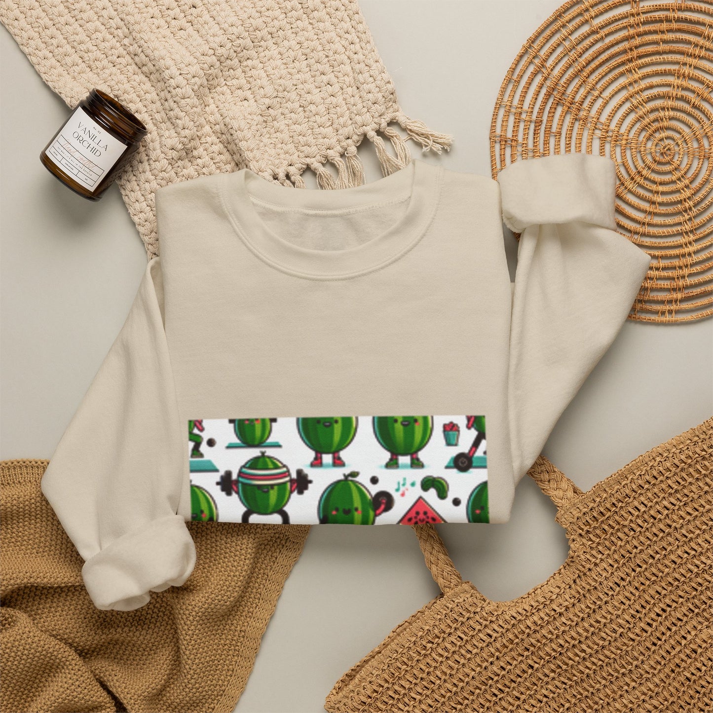 Watermelon Workout Club Cute Food Fitness Sweatshirt