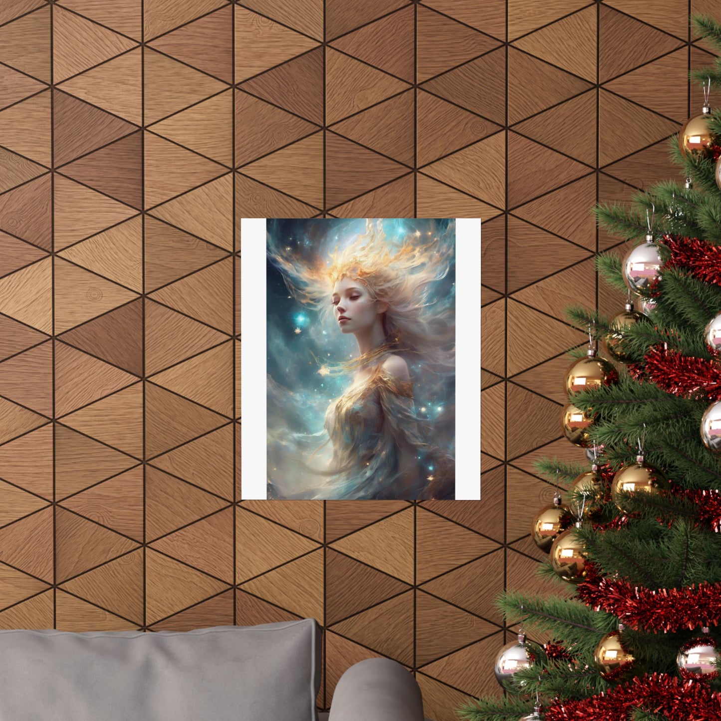 Solar Celestial Spirit Fantasy Portrait Poster