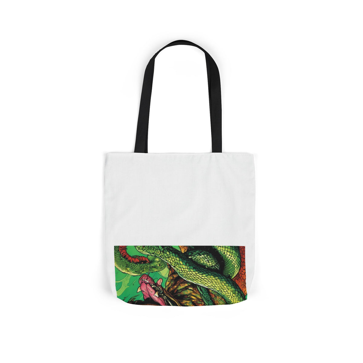 Serpent Guardian Dog Bold Fantasy Creature Tote Bag