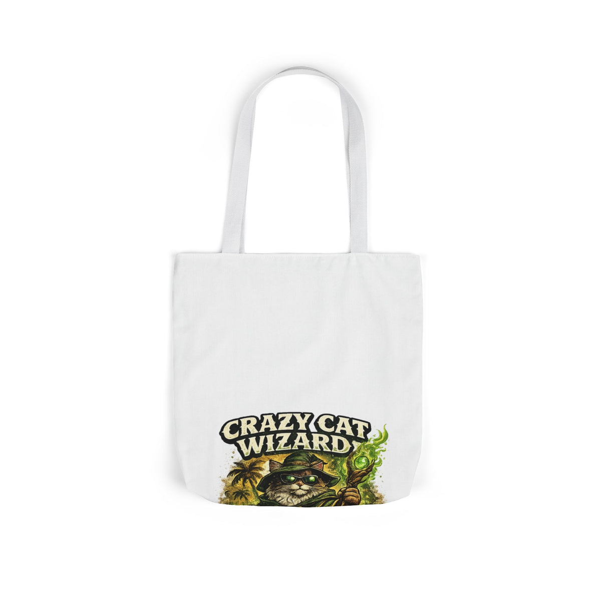 Crazy Cat Wizard Funny Fantasy Magic Tote Bag