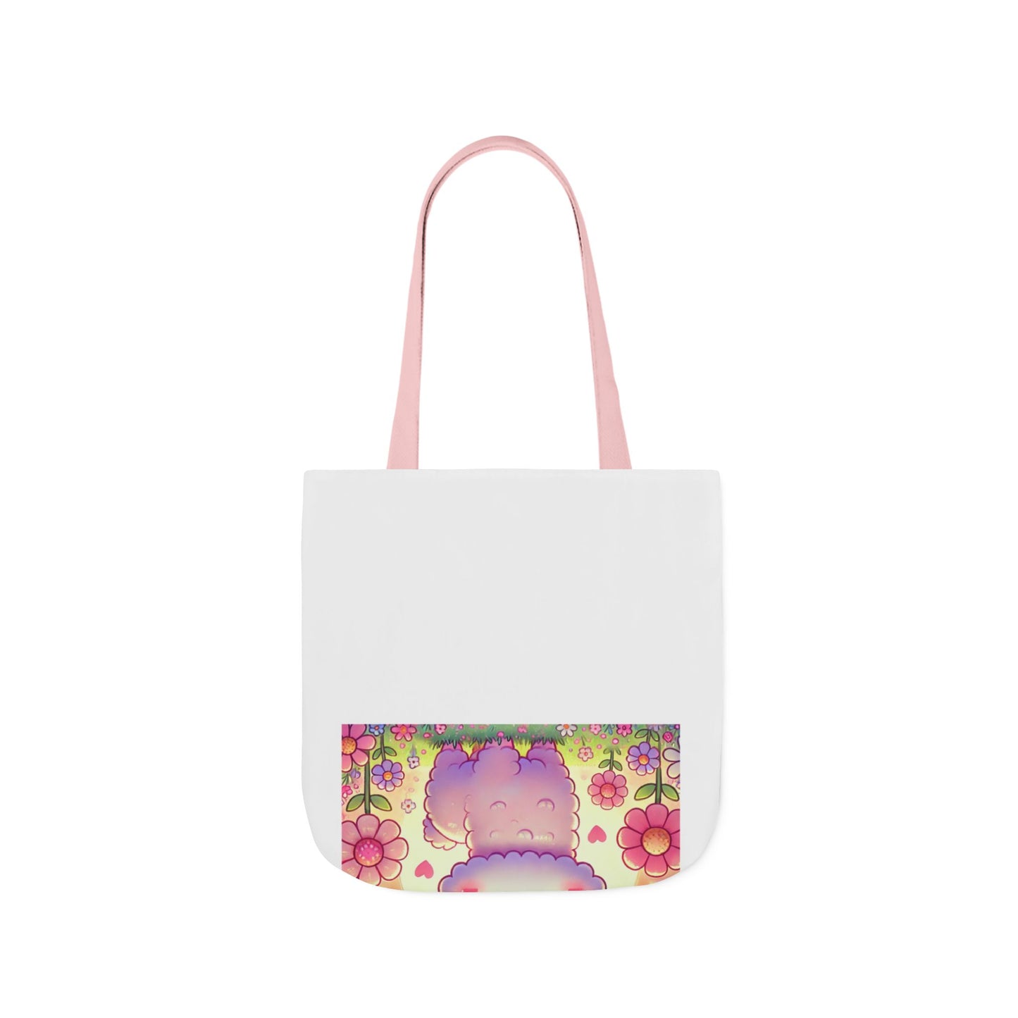Pastel Floral Alpaca Garden Kawaii Canvas Tote Bag
