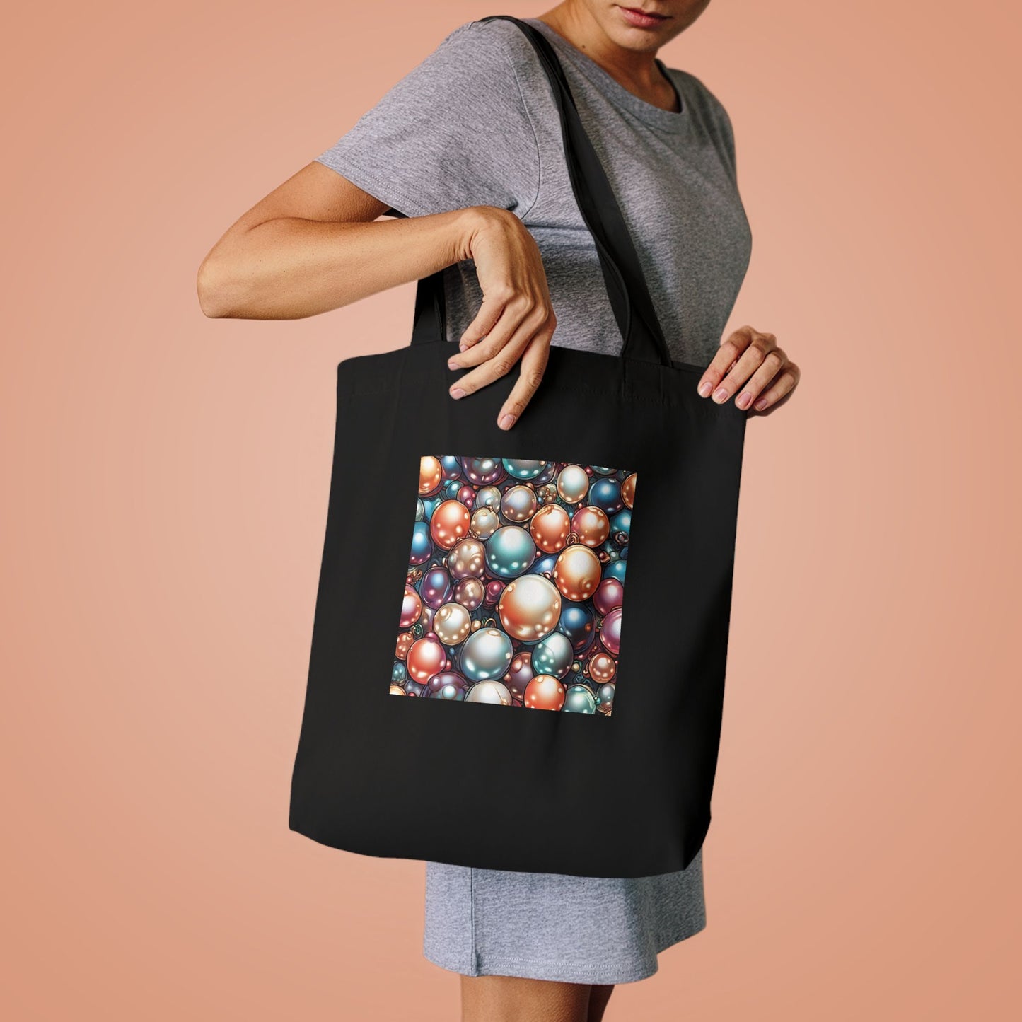 Glossy Orb Marble Abstract Gift Art Tote Bag