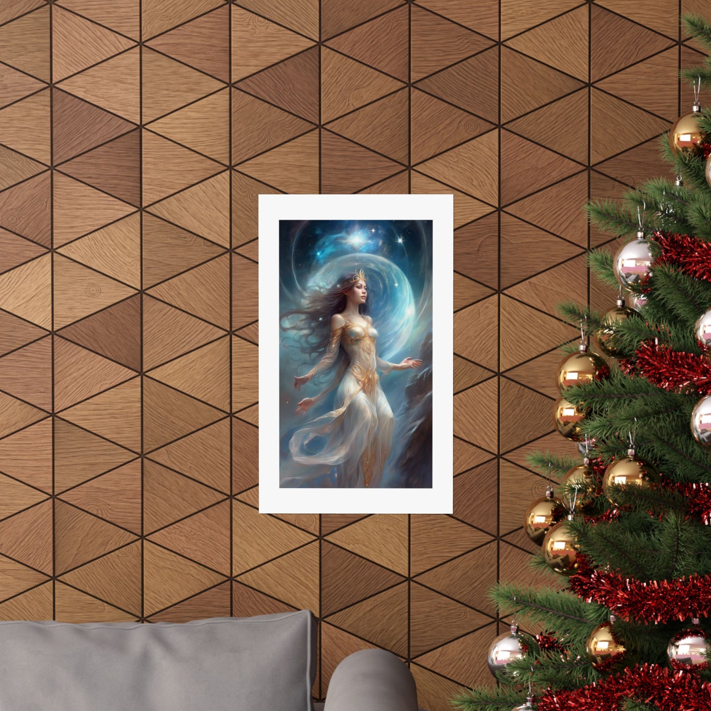Lunar Celestial Queen Fantasy Portrait Poster