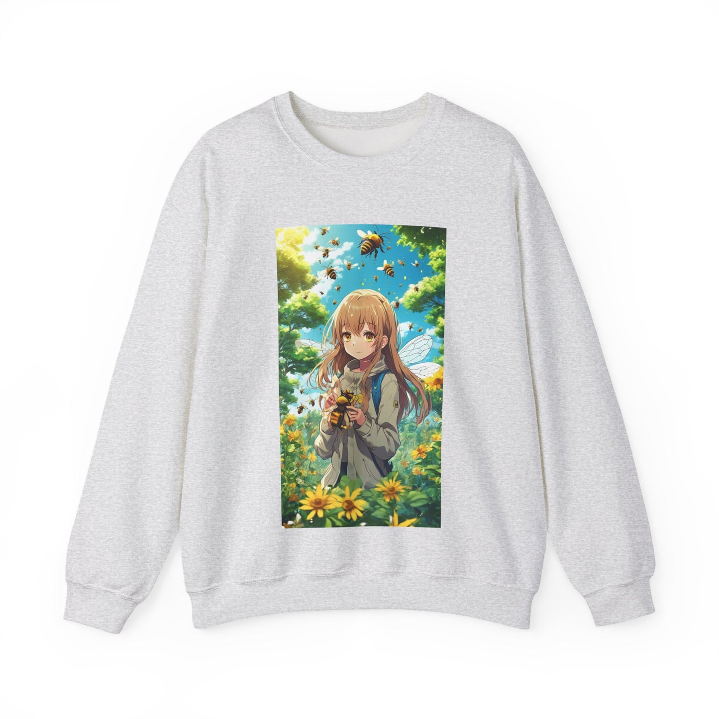 Bee Fairy Garden Anime Nature Art Sweatshirt