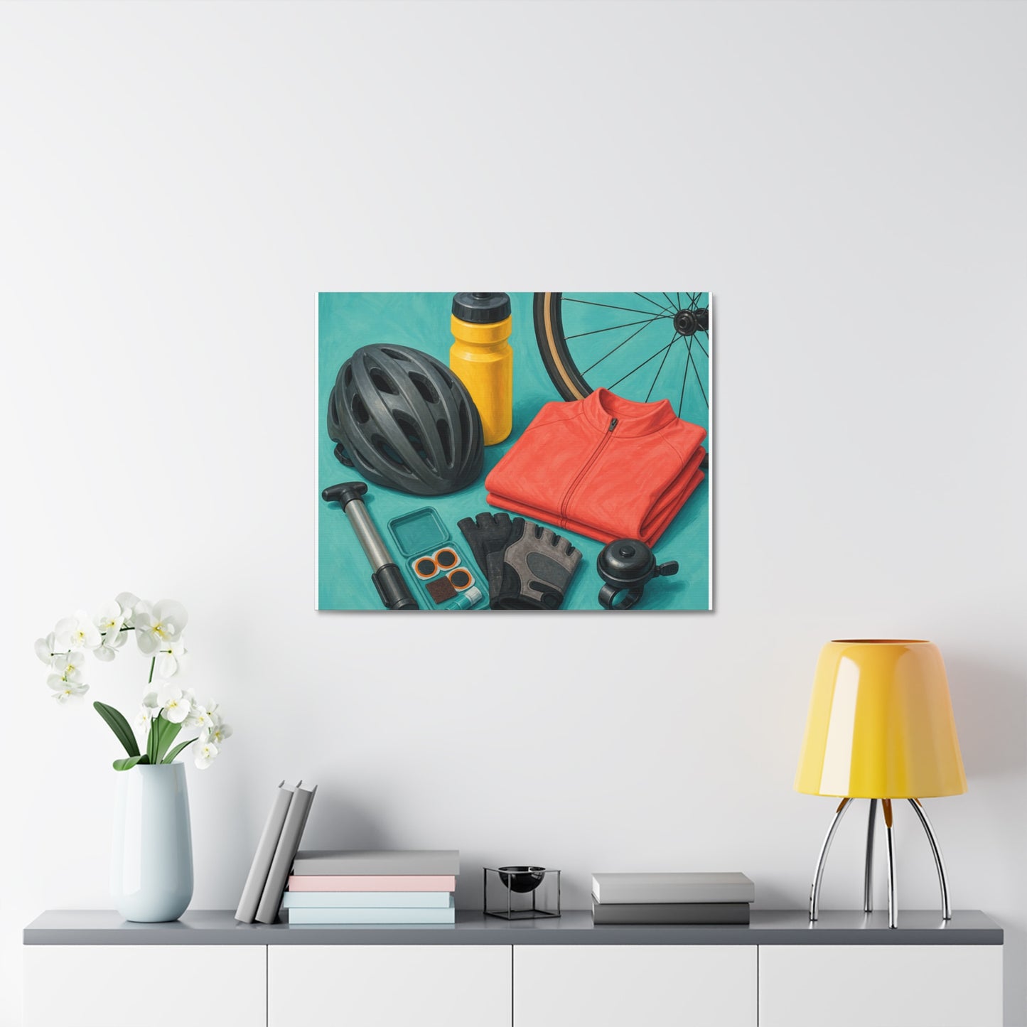 Colorful Cycling Gear Hobby Canvas Art