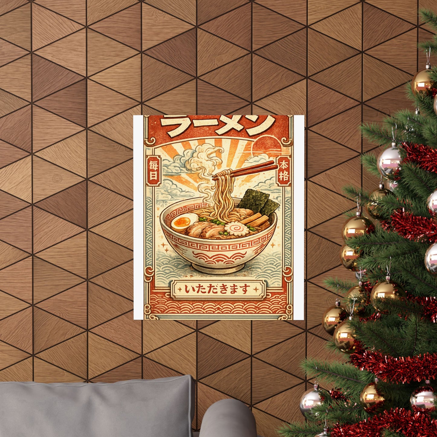 Vintage Ramen Bowl Japanese Food Art Poster