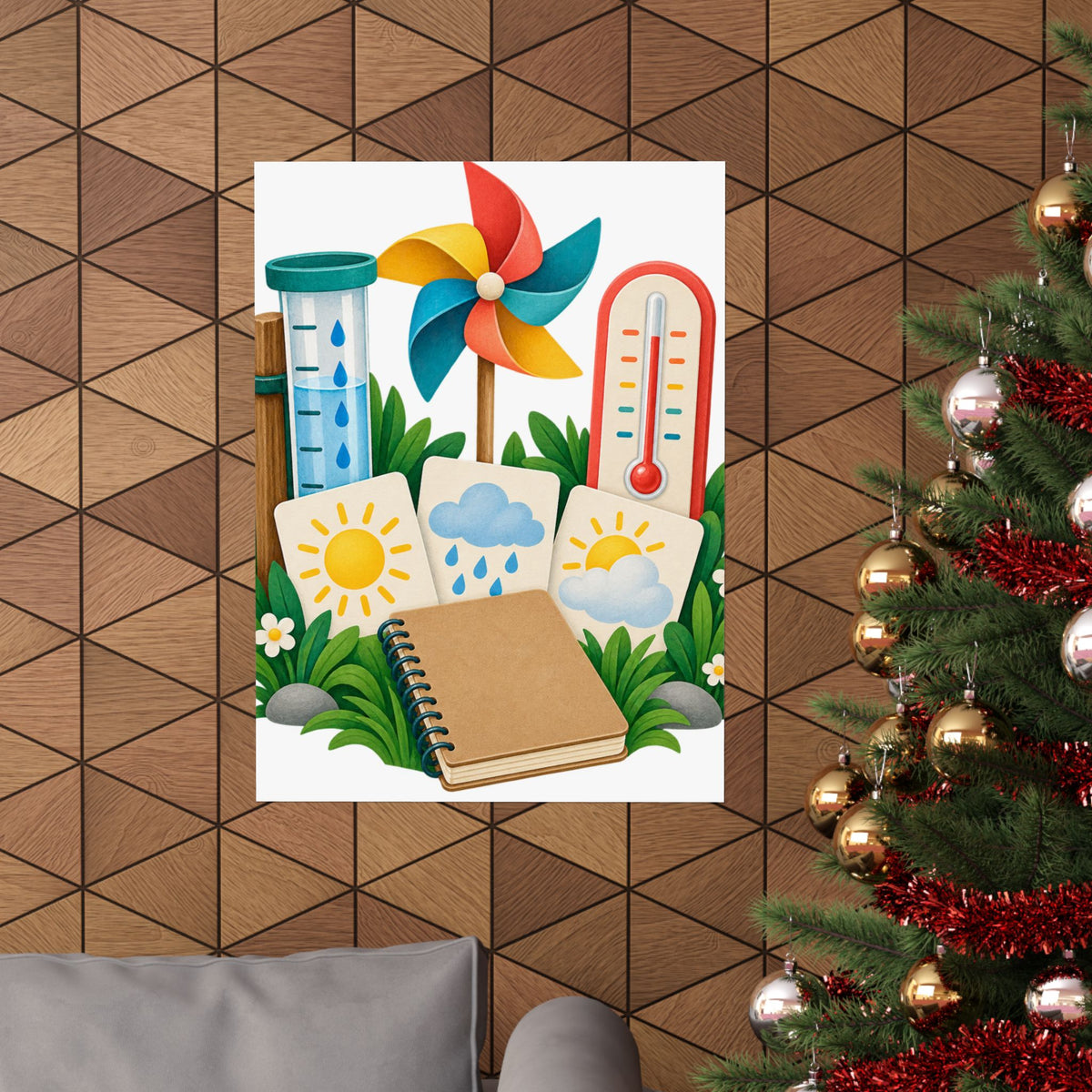 Colorful Backyard Weather Watching Kit Poster