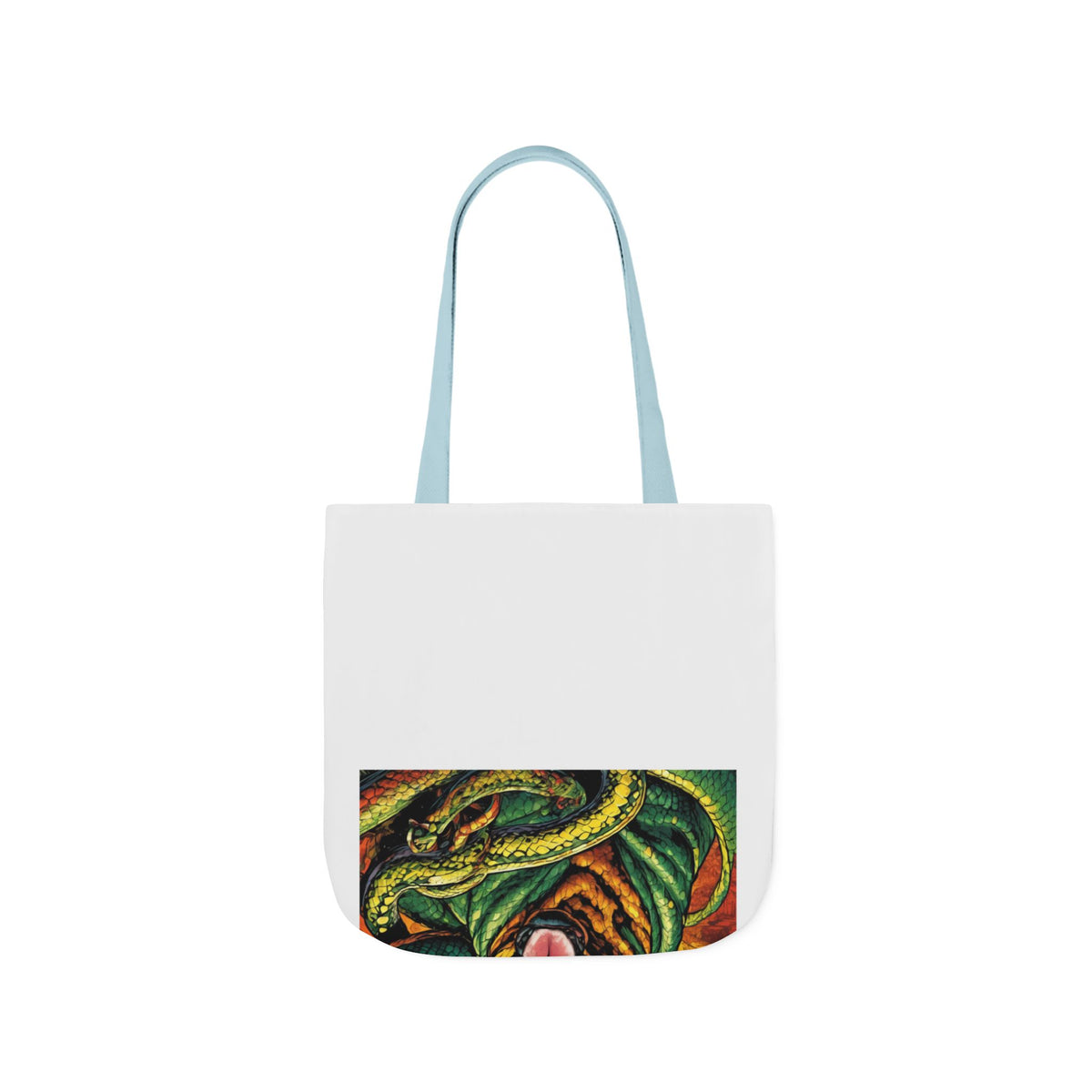 Surreal Serpent Hound Dark Fantasy Canvas Tote Bag