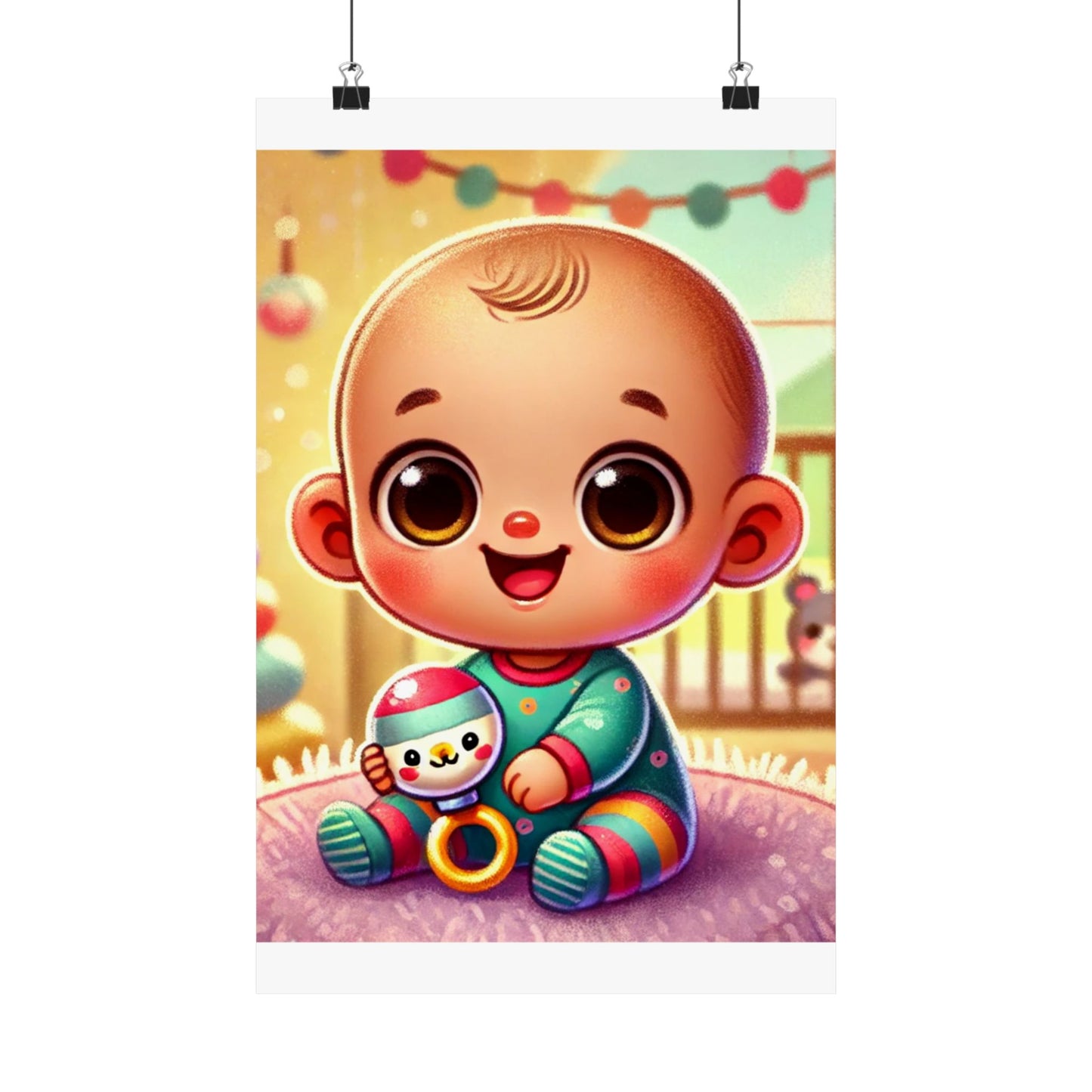 Cheerful Baby Nursery Playroom Art Poster