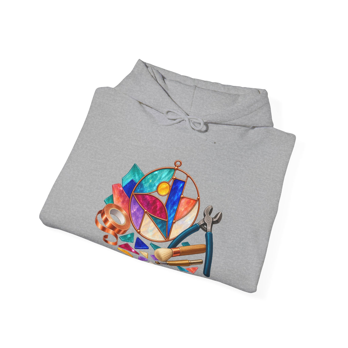 Abstract Stained Glass Suncatcher Workshop Hoodie