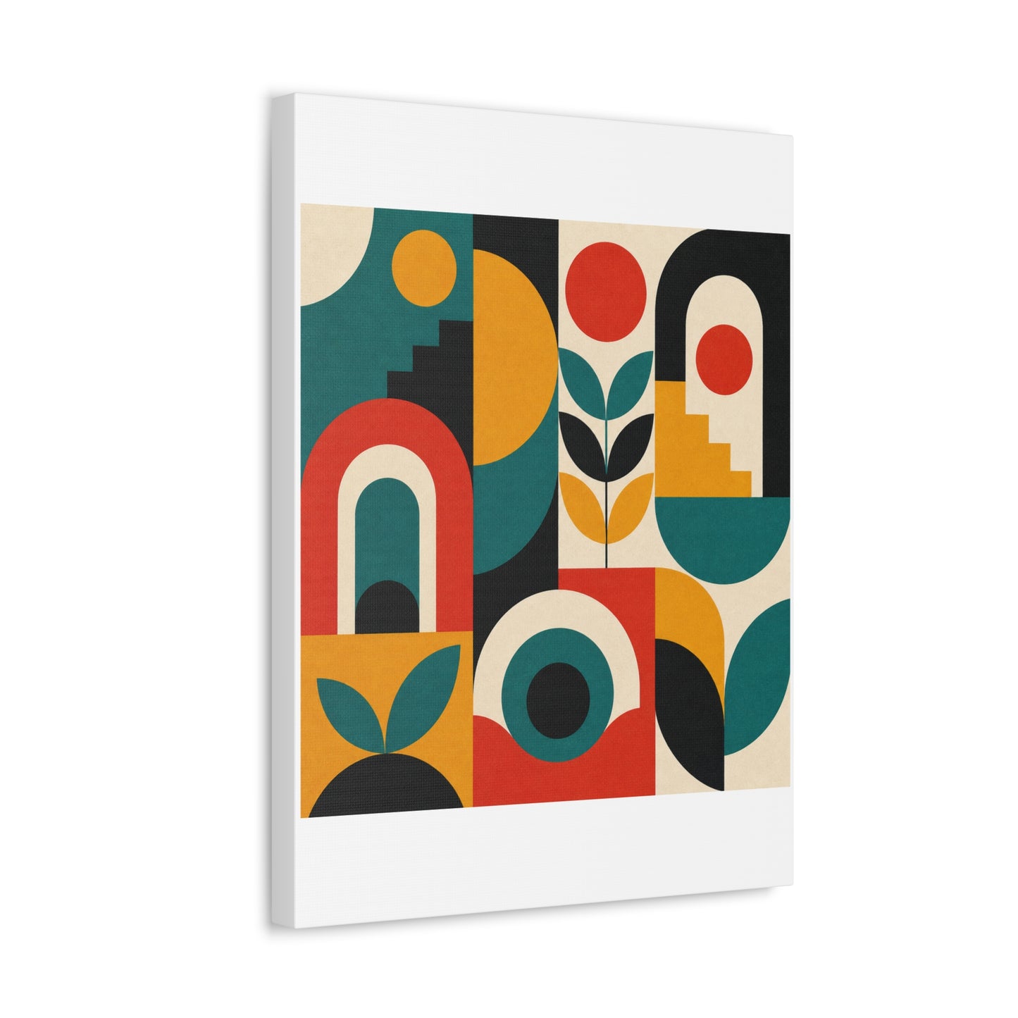 Mid Century Arches Botanical Geometric Canvas Art