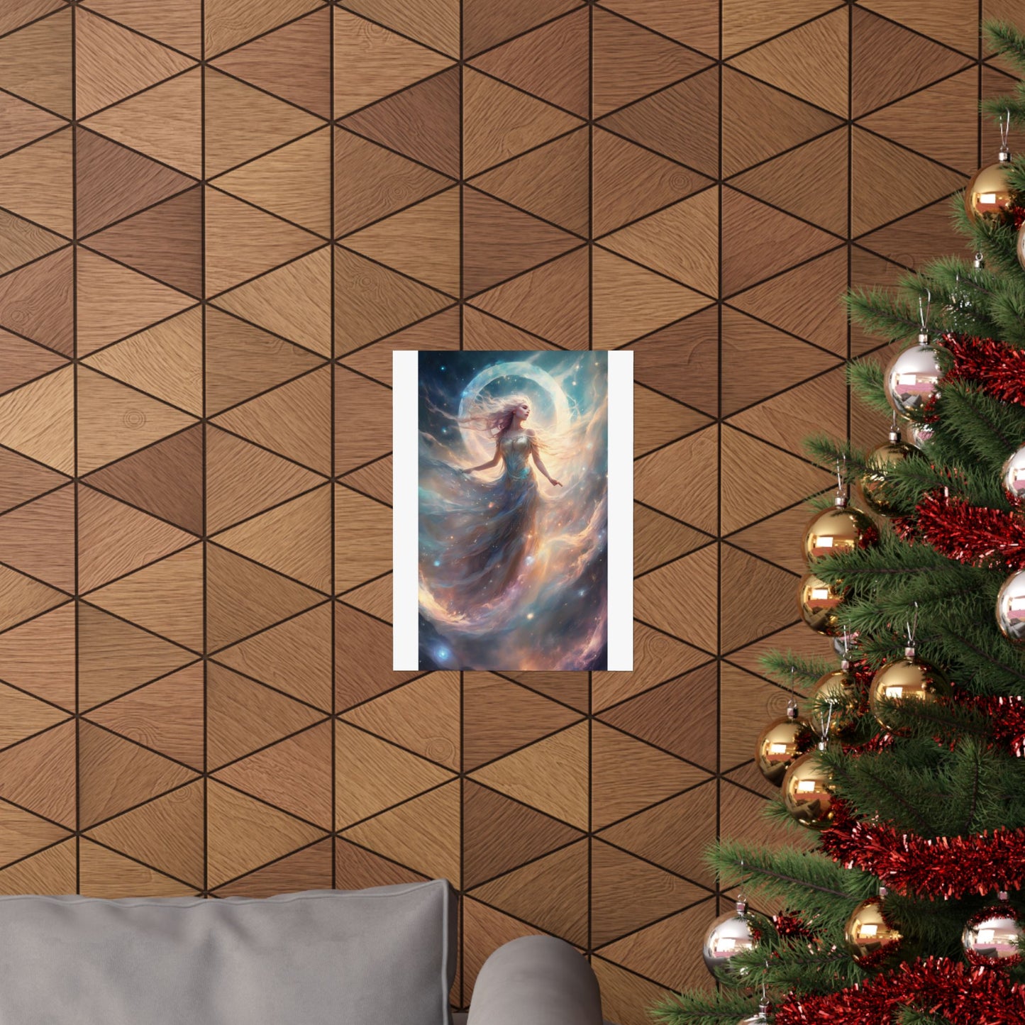 Moonlit Celestial Dancer Fantasy Portrait Poster