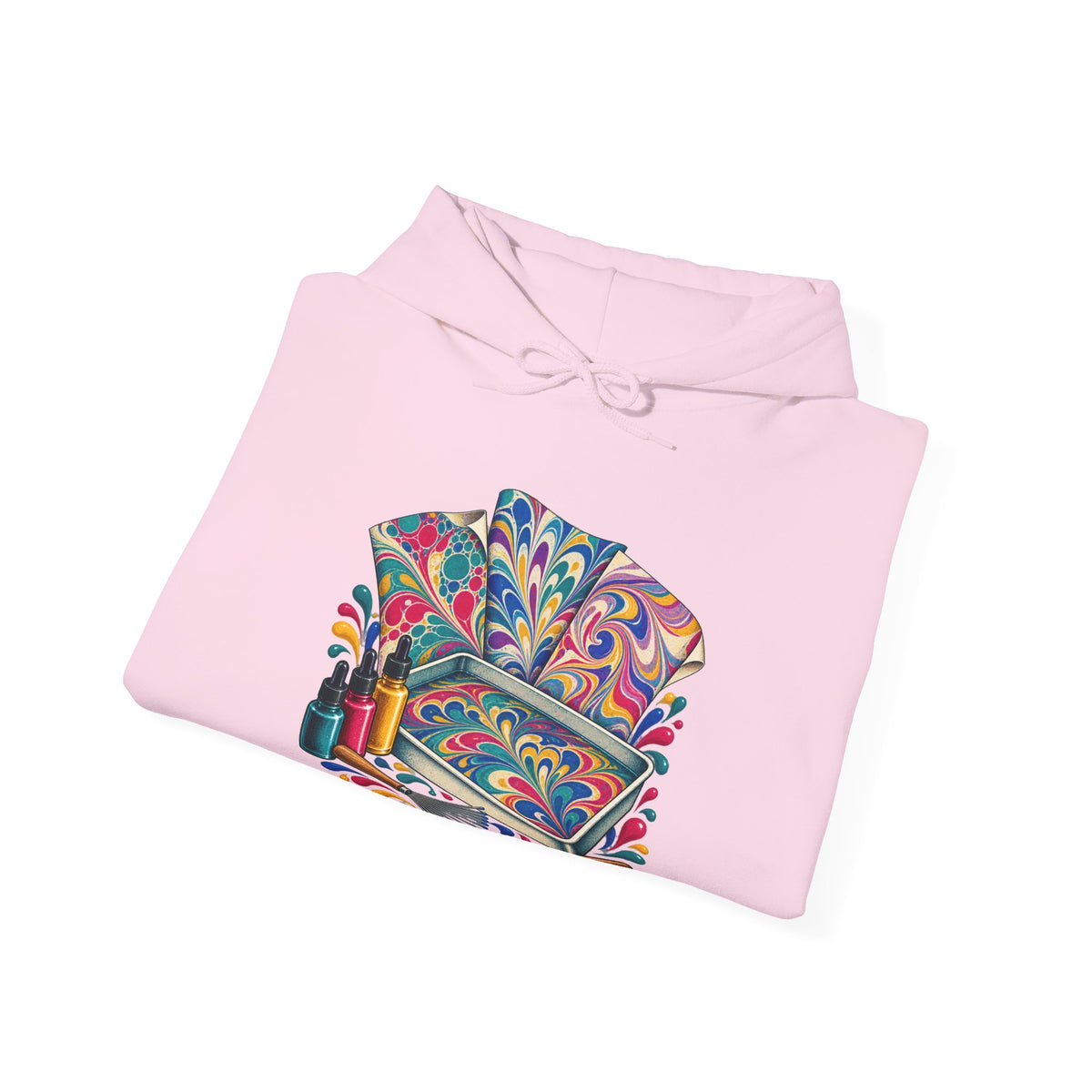 Colorful Paper Marbling Workshop Hoodie