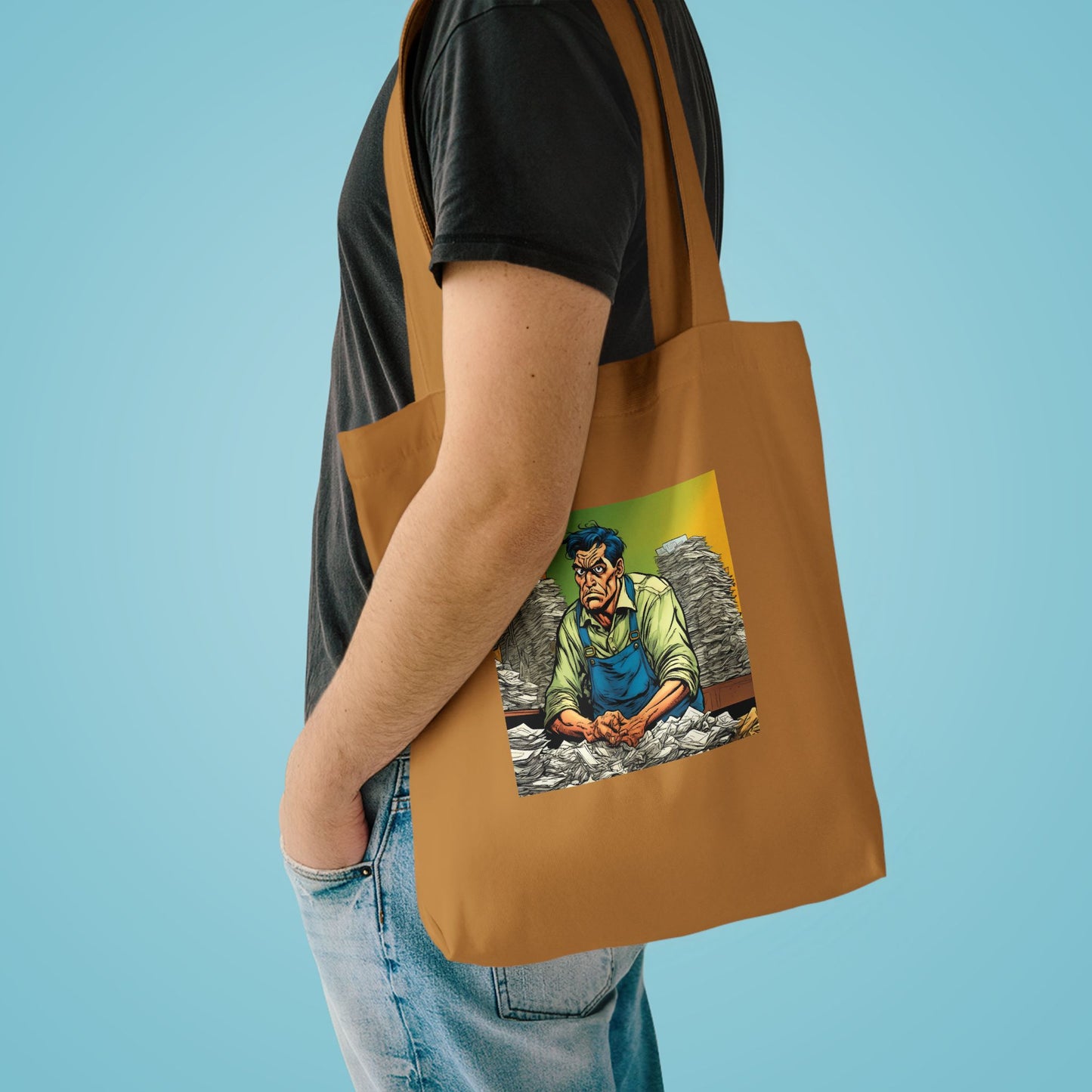 Paperwork Chaos Desk Worker Funny Office Art Tote Bag