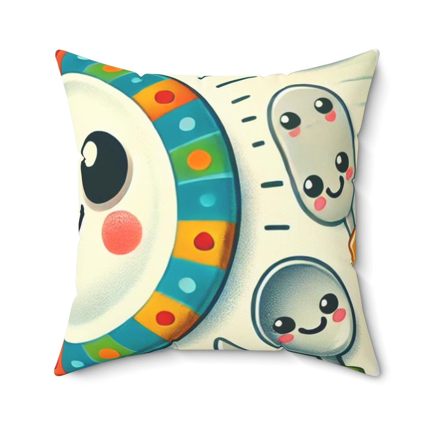 Happy Kitchen Tableware Kawaii Decorative Pillow