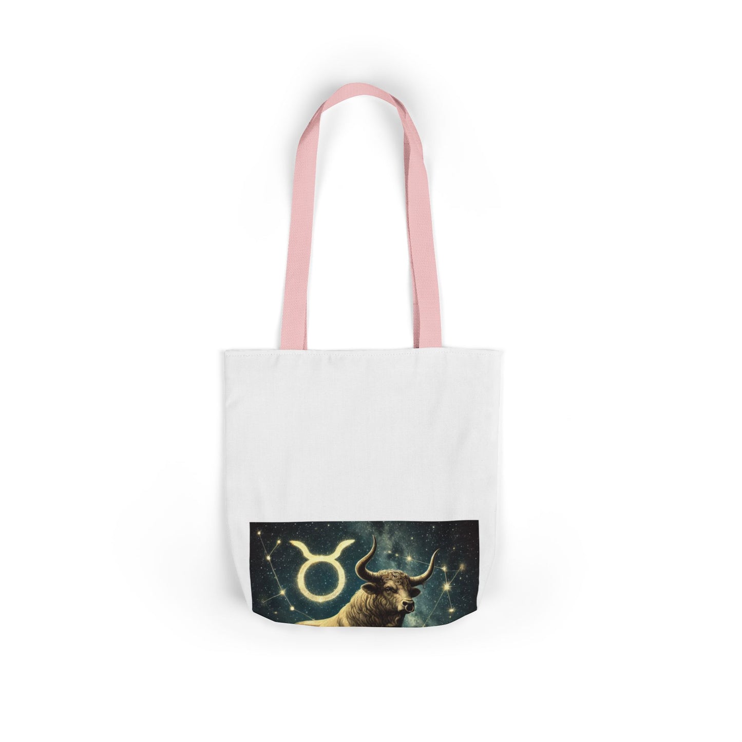 Taurus Bull Constellation Celestial Canvas Tote Bag