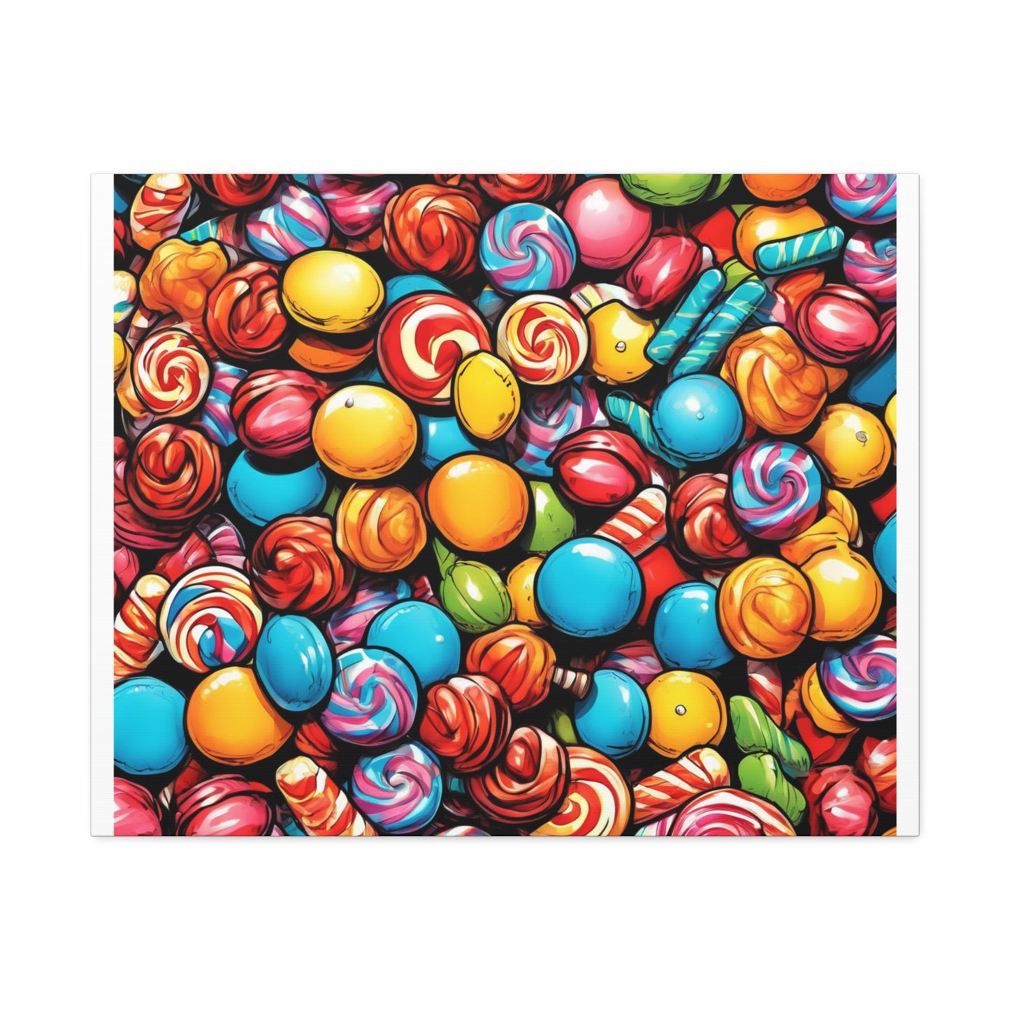 Colorful Candy Pattern Sweets Gift Art Canvas
