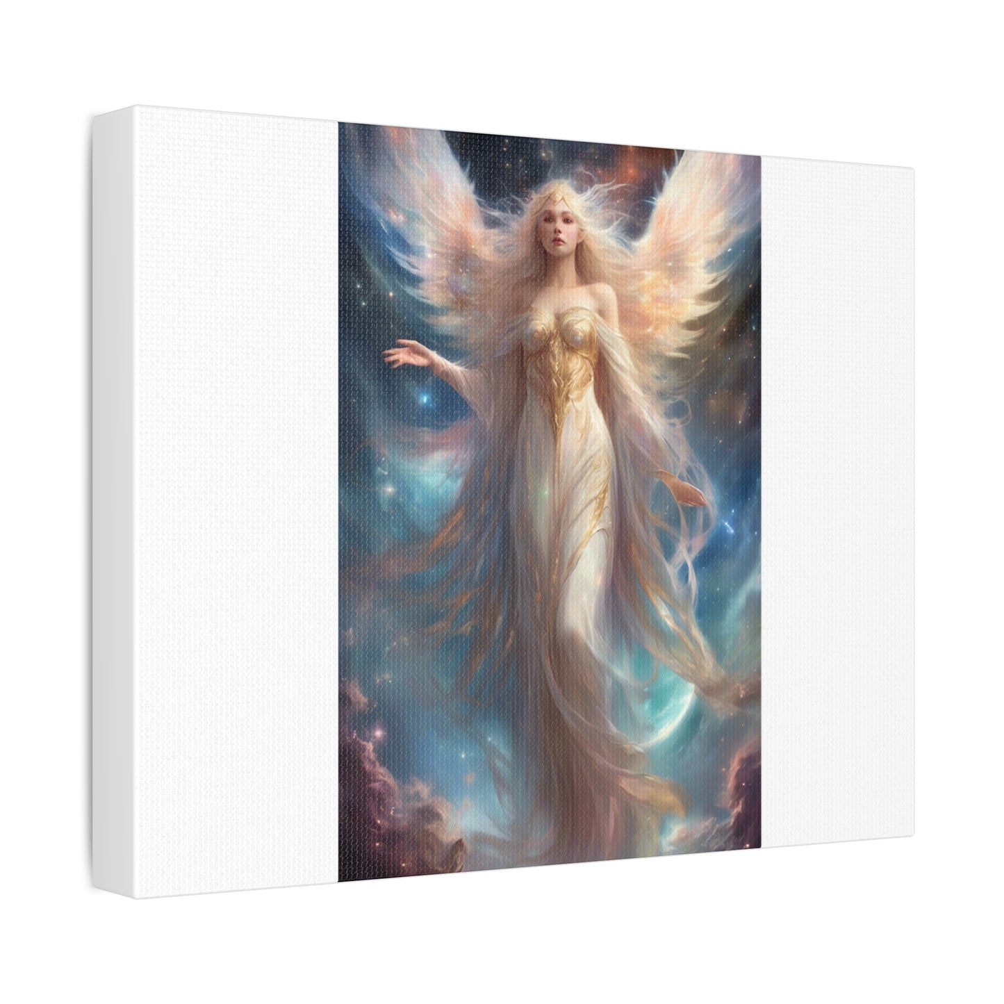 Celestial Winged Heroine Fantasy Portrait Canvas