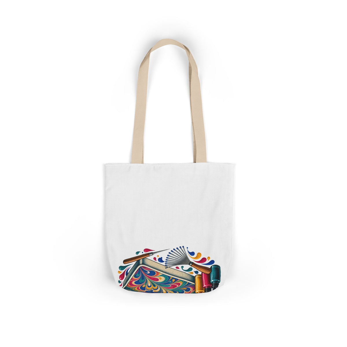 Colorful Paper Marbling Workshop Tote Bag