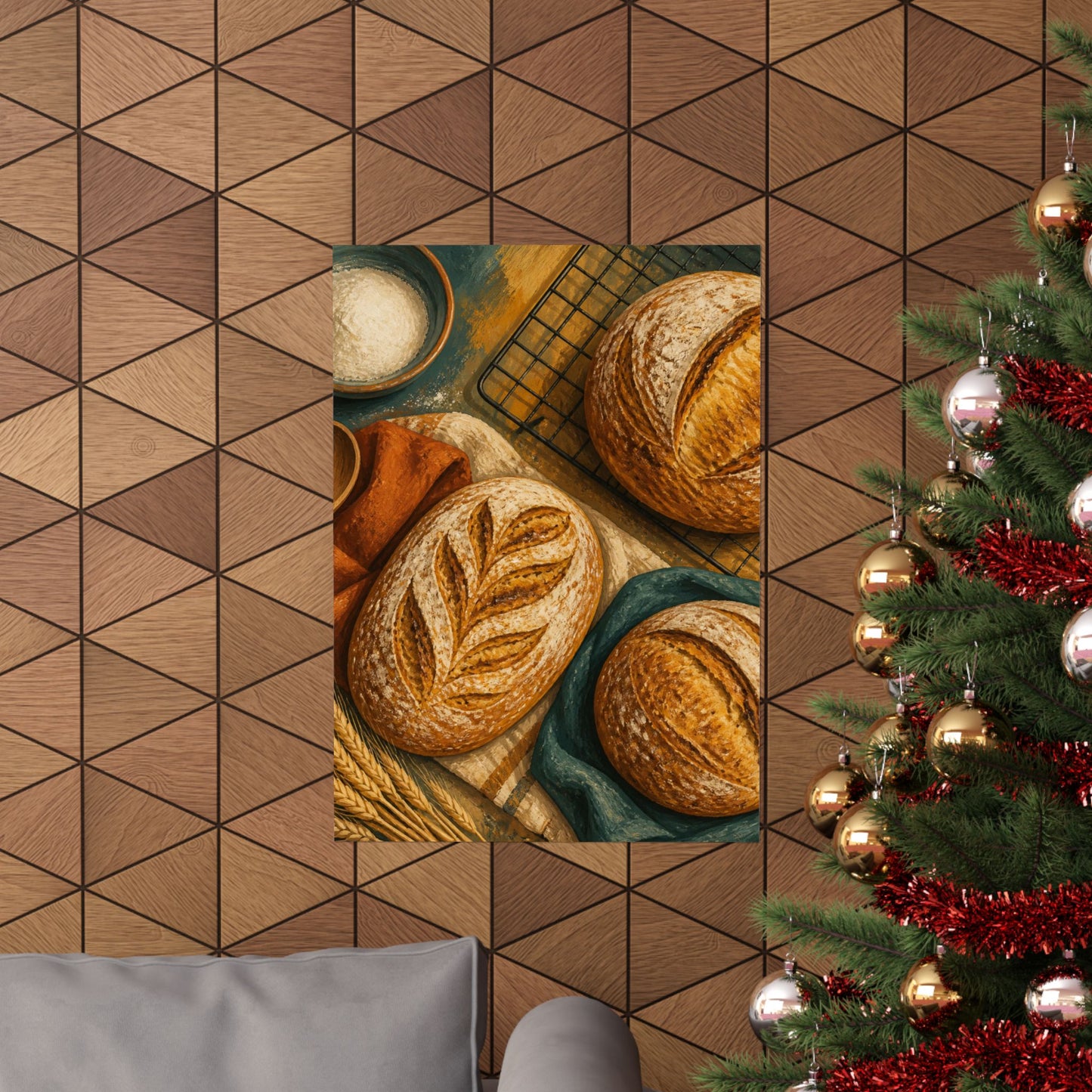 Artisan Bread Baking Still Life Poster