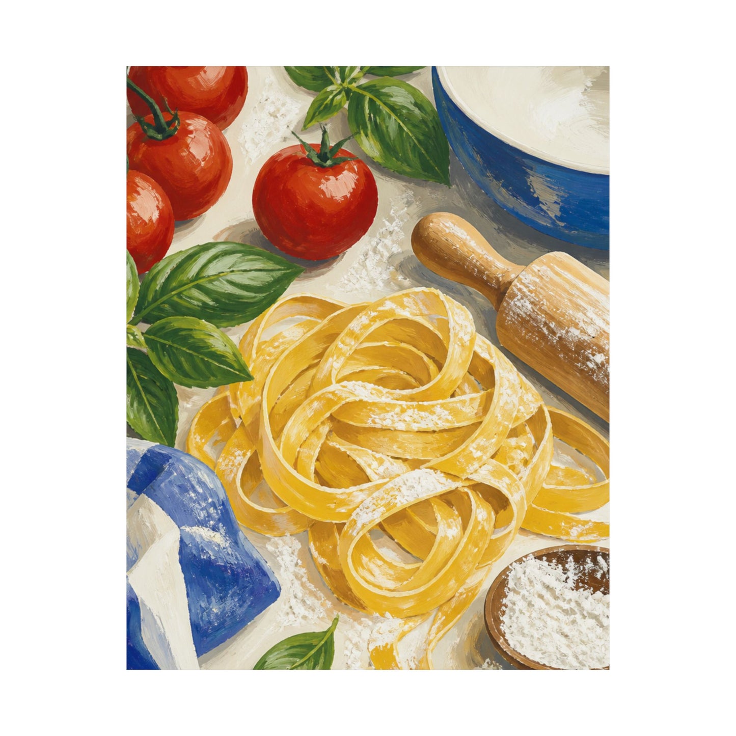 Fresh Pasta Making Kitchen Art Poster