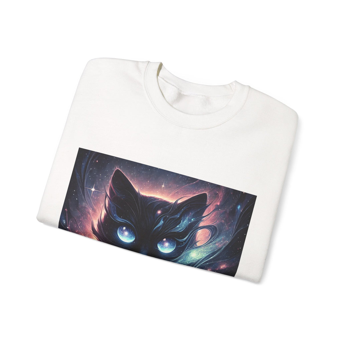 Cosmic Black Cat Galaxy Celestial Sweatshirt