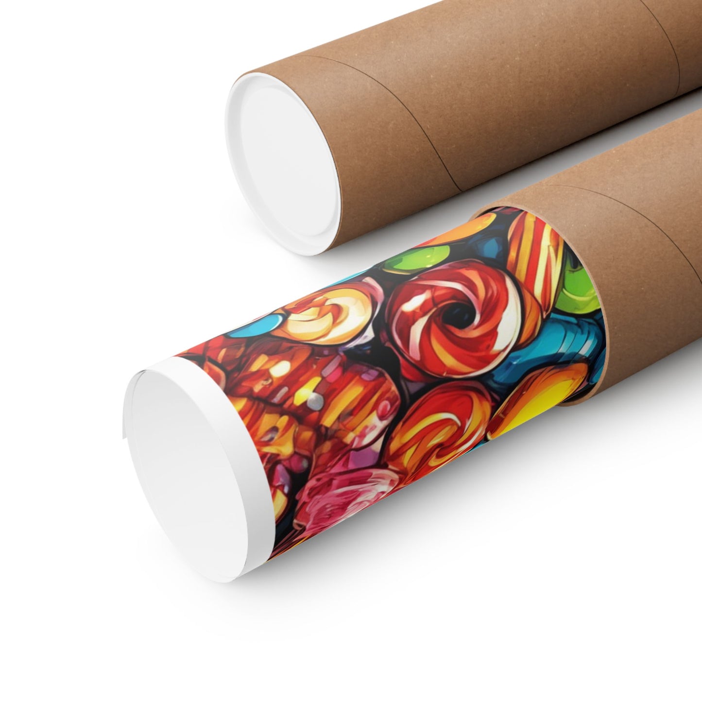 Colorful Candy and Lollipop Pattern Poster