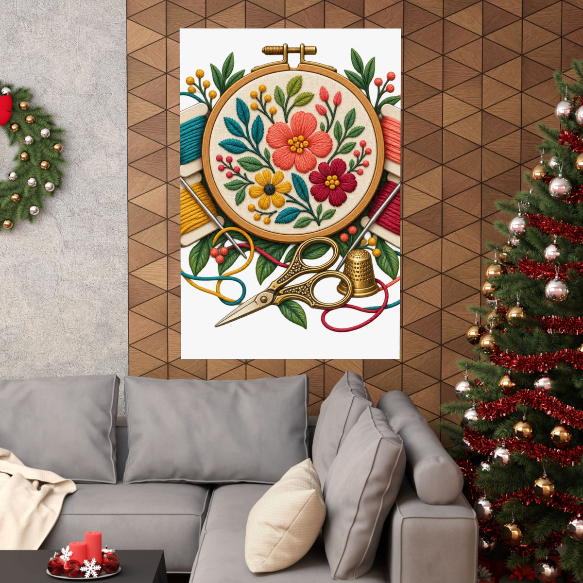 Botanical Embroidery Workshop Poster