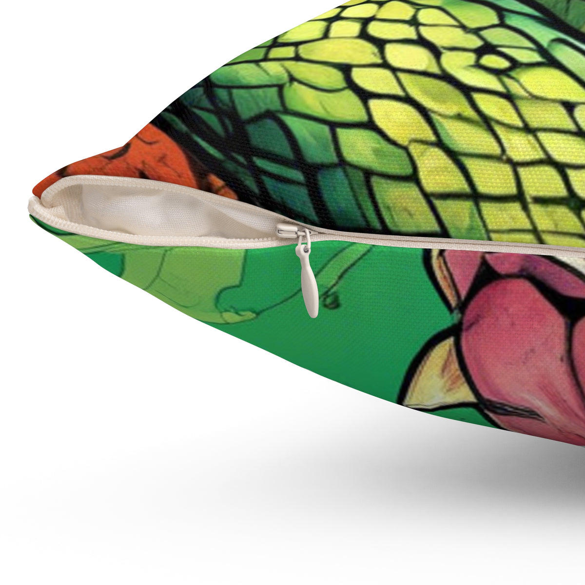 Serpent Guardian Dog Bold Fantasy Decorative Pillow