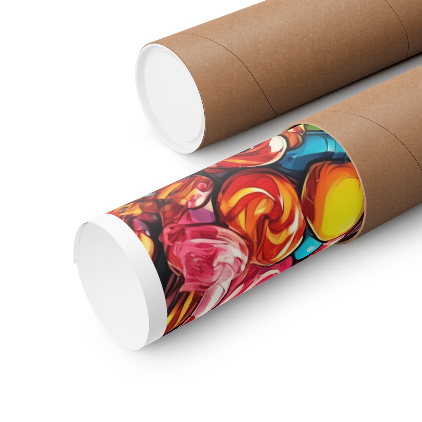 Colorful Candy and Lollipop Pattern Poster