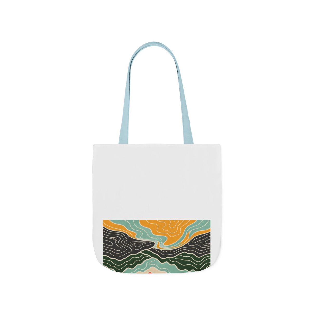 Topographic Sunrise Modern Outdoor Adventure Tote Bag