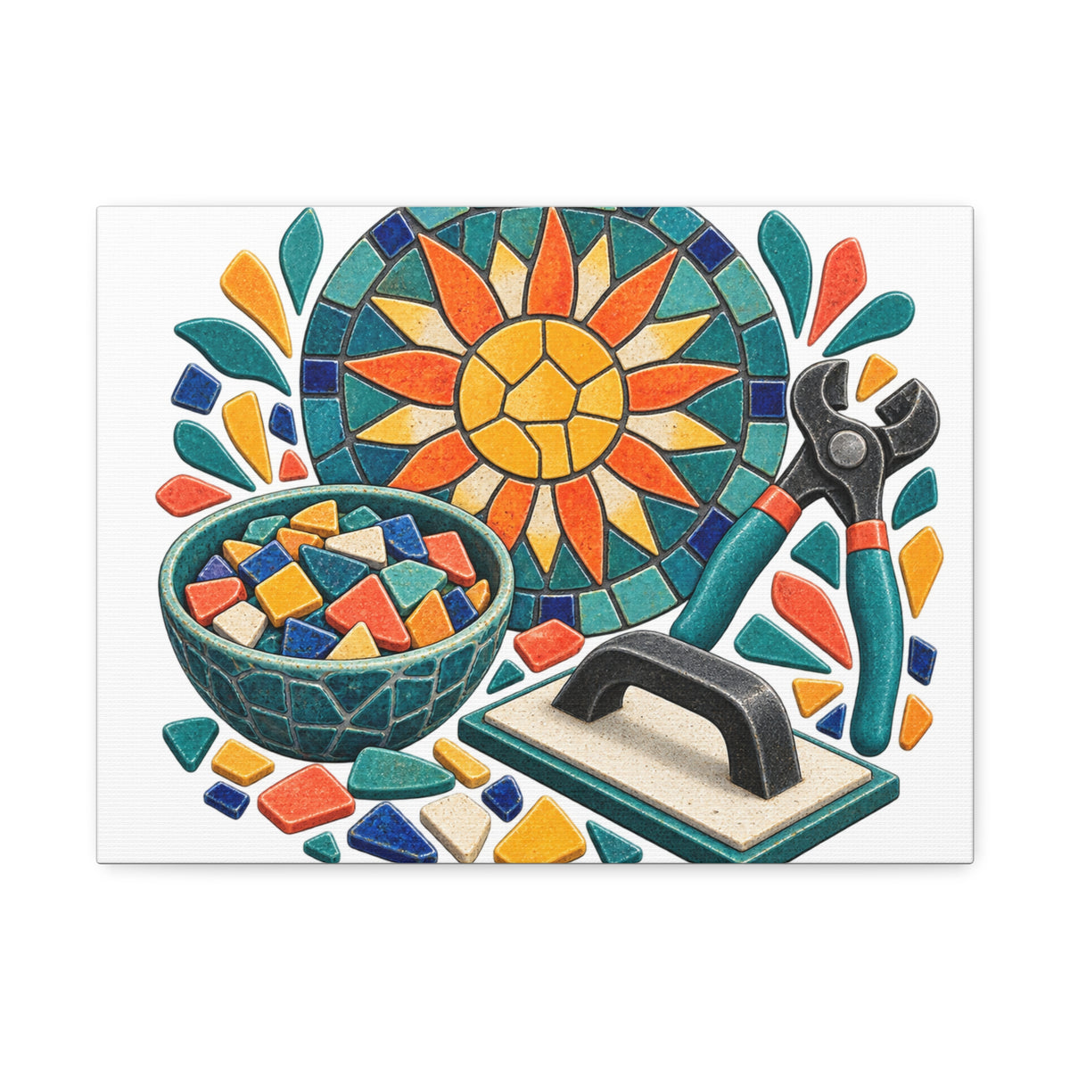 Sunburst Mosaic Making Workshop Canvas