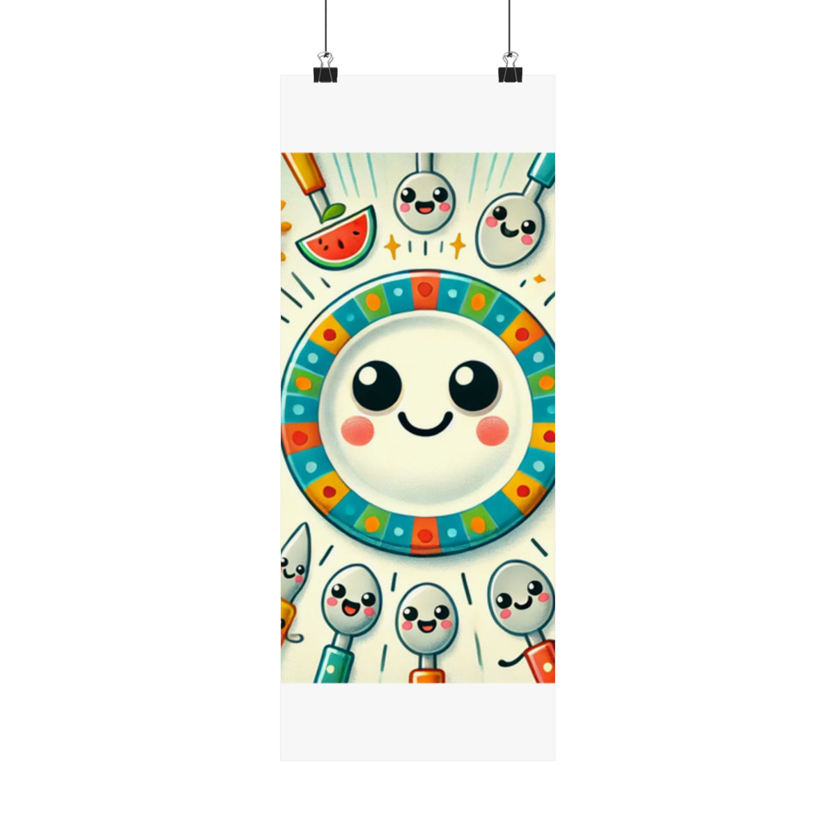 Happy Little Kitchen Club Kawaii Food Poster Kitchen Wall Art Decor